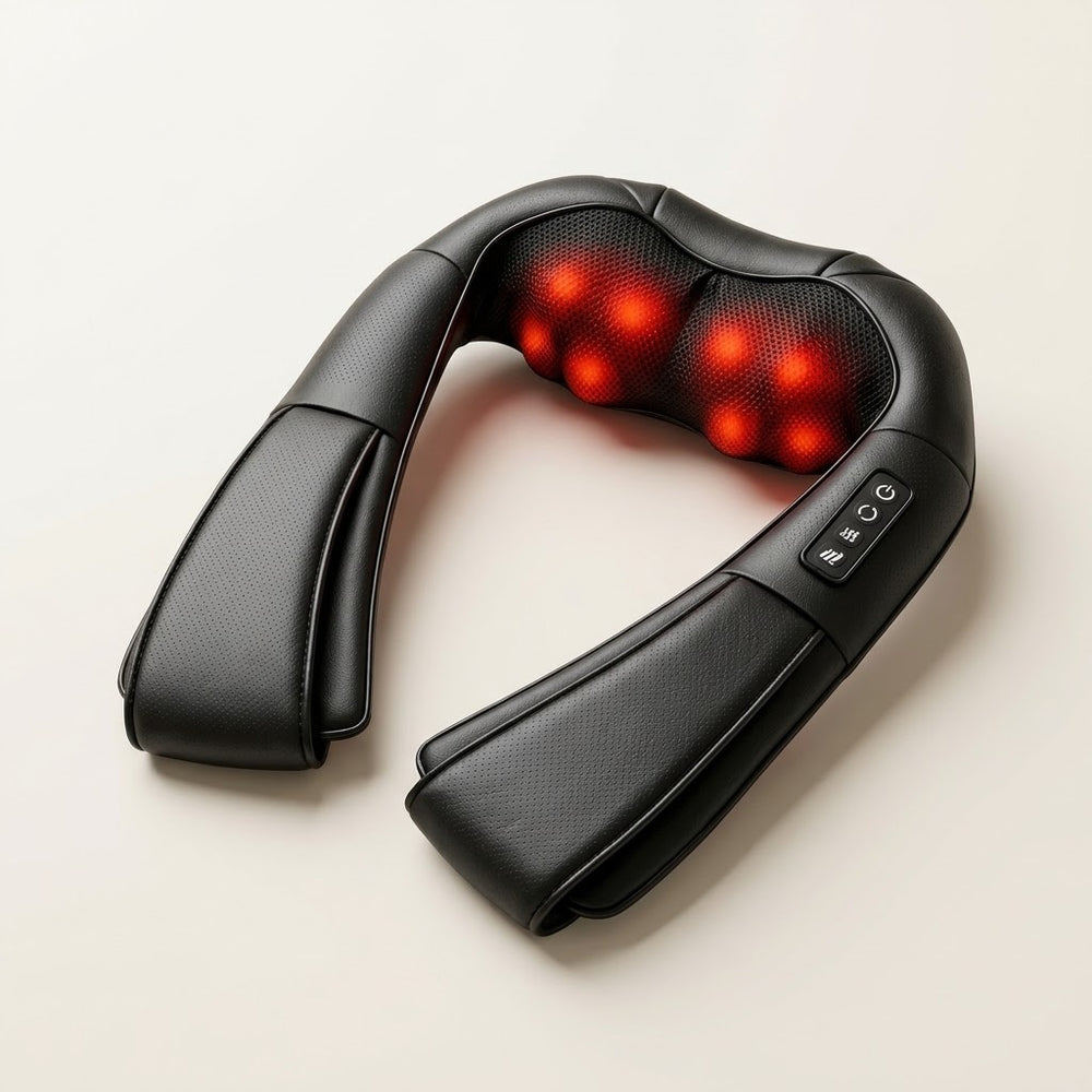 Alithera heated shiatsu neck and shoulder massager with glowing massage nodes