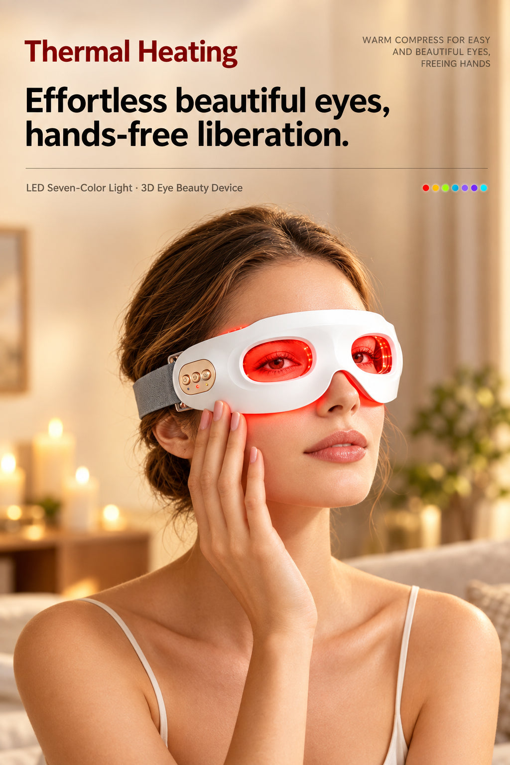 Red Light Eye Massager with adjustable strap